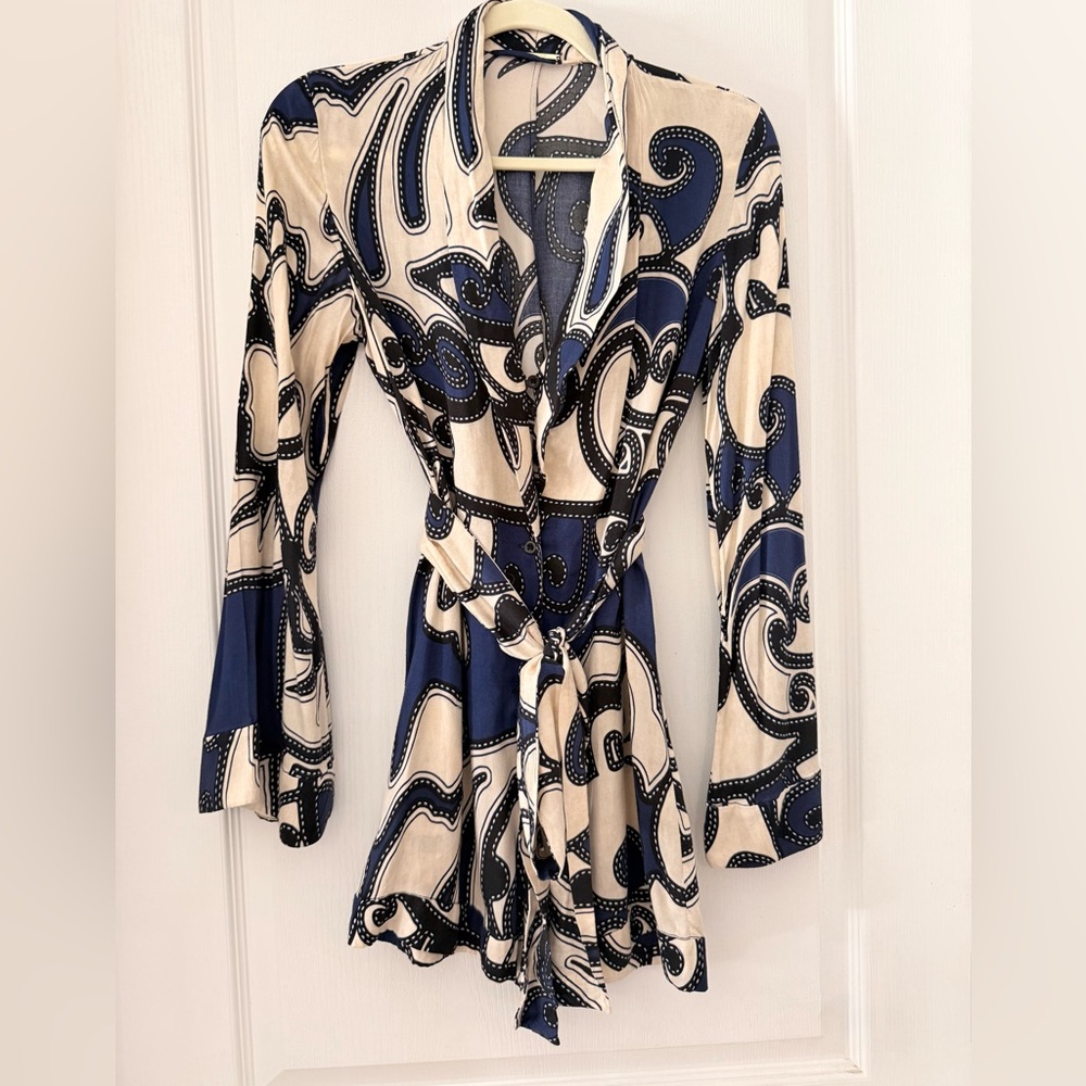 ALEXIS rumper navy black and beige 100% viscose